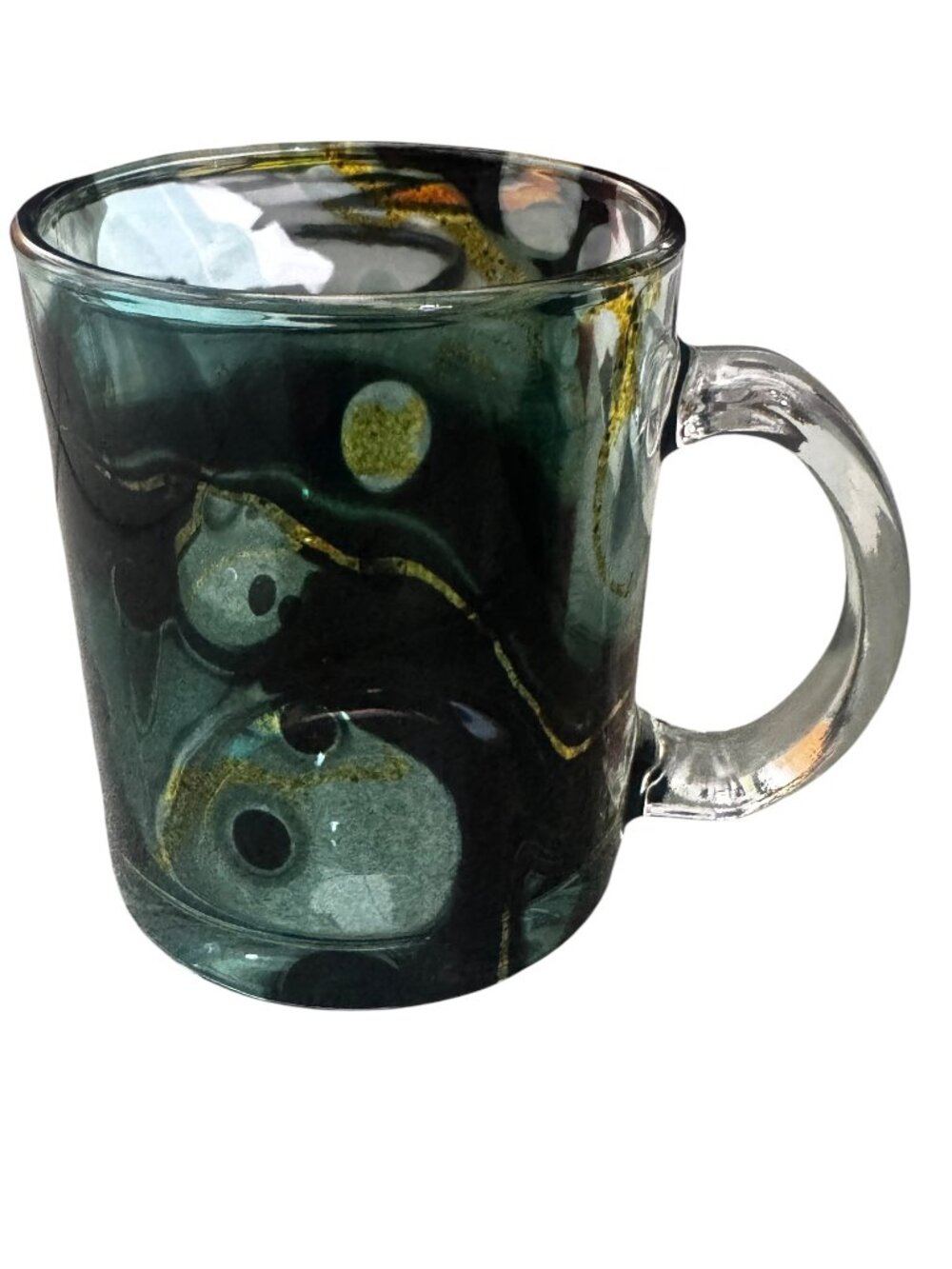 Marble Art Glass Coffee Mug 11 oz